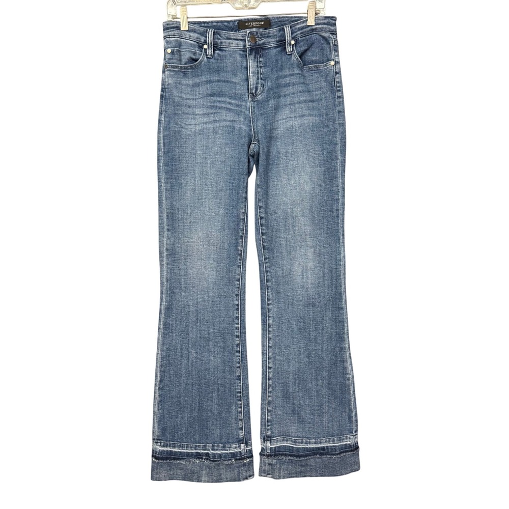 Liverpool Lucy Bootcut Womens 6/28 Blue Vandever Double Hem Stretch Denim Jeans